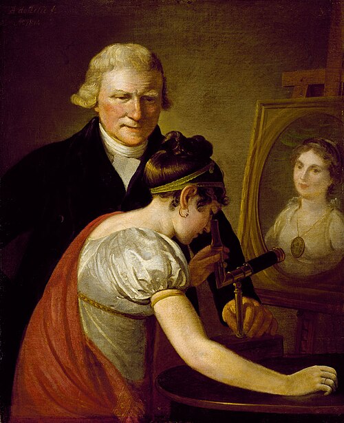 Portrait of Jan Anthonie van Hemert (1746-1822) and a cousin of the painter Adriaan de Lelie, 1814, Adriaan de Lelie