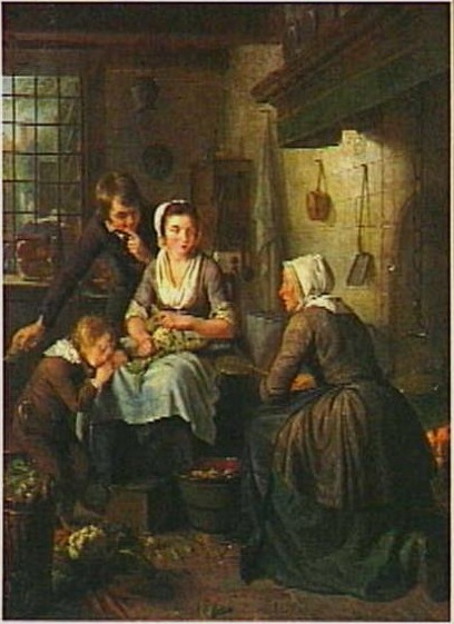 In the Kitchen, 1794, Adriaan de Lelie