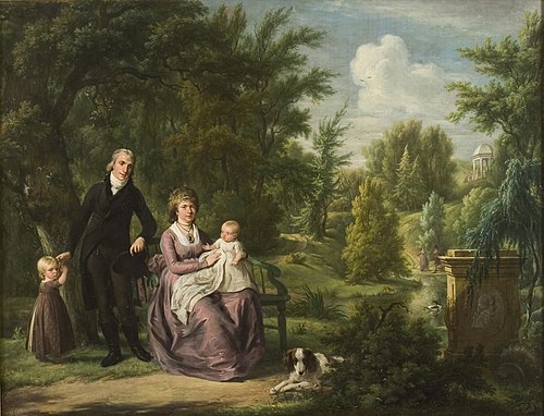 A family in Elswout, 1799, Adriaan de Lelie