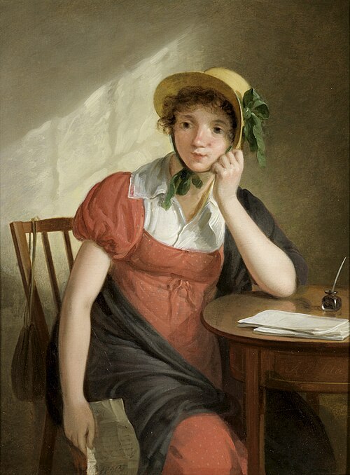 Meisje met brief, , Adriaan de Lelie
