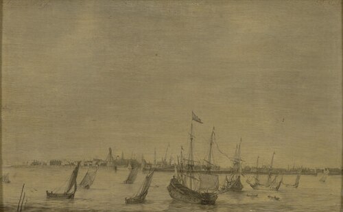 Scheepvaart op de rede van Hoorn, 1655, Jasper van den