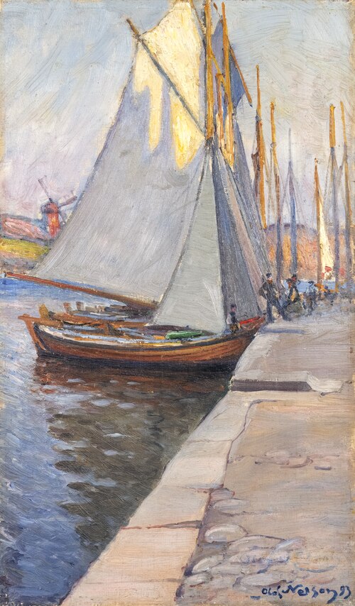 The Harbour at Marstrand, 1893, Olof Sager-Nelson