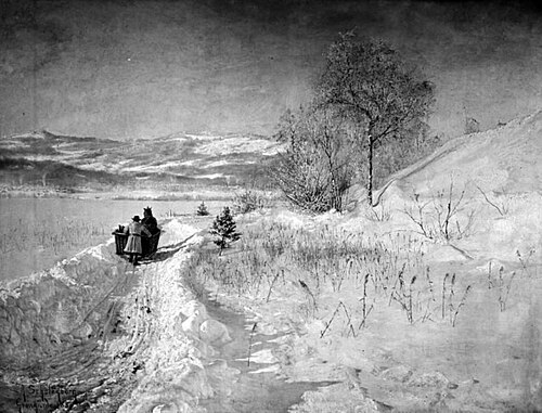 Sunny Winter Day in Dalecarlia, 1888, Anshelm Leonard Schultzberg