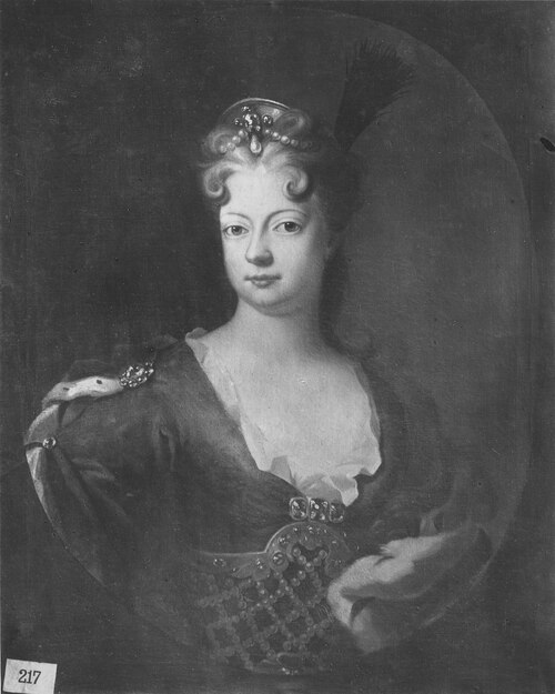 Okänd kvinna troligen furstinna, 1710, Johan David Schwartz