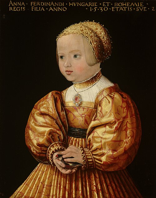Portrait of Anna of Austria (1528-1590), Aged Two, 1530, Jakob Seisenegger