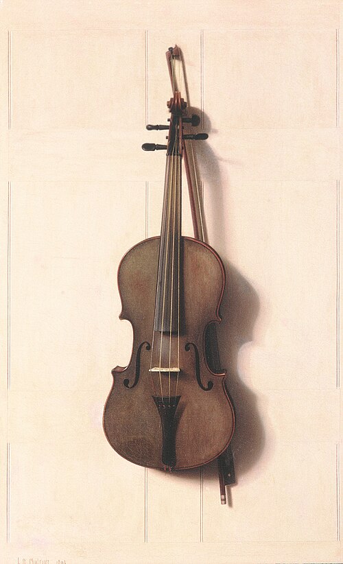 Violin and Bow, 1889, Jefferson David Chalfant