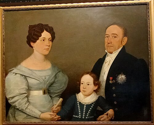 Visconde de meriti, esposa e filha, 1827, Pereira, A.J.