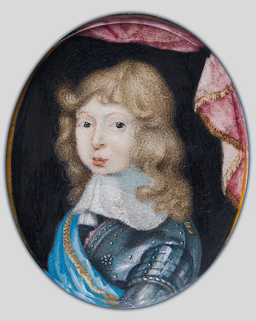 Miniature portrait of Charles XI, King of Sweden 1660-1697, as a child, 1662, Pierre Signac