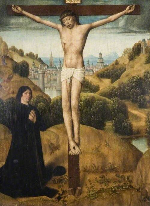 The crucifixion with a donor, 1487, Maître de la Légende de sainte