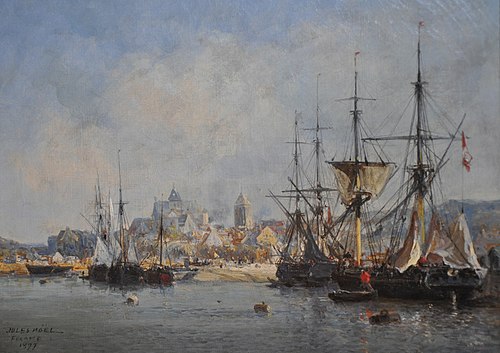 Le port de Fécamp, 1877, Jules Noël