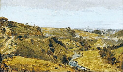 Vue de Quimperlé, 1870, Jules Noël