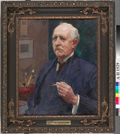 Portrait of the Artist Woldemar Toppelius, 1922, Vilho Sjostrom