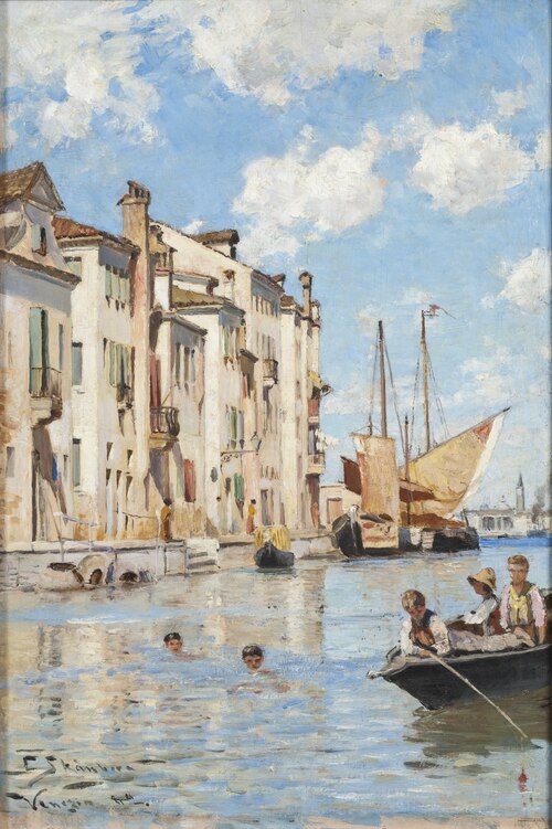 Children Bathing, 1882, Carl Skånberg