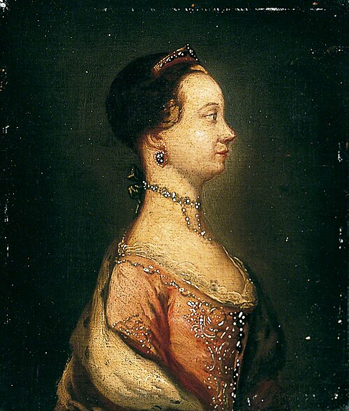 Profile of Queen Charlotte (1744–1818), , Jeremiah Meyer