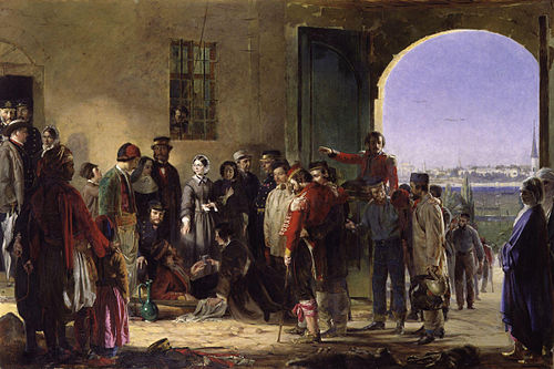 The Mission of Mercy: Florence Nightingale receiving the Wounded at Scutari, 1857, Jerry Barrett