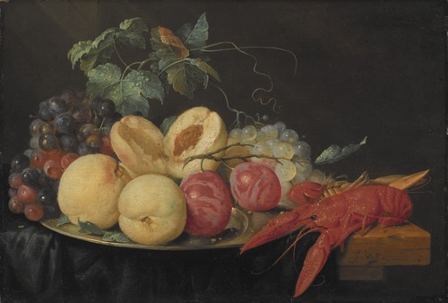 Nature morte avec des fruits et des écrevisses bouillies, 1667, Joris van Son