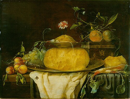 Nature morte au fromage, 1650, Joris van Son