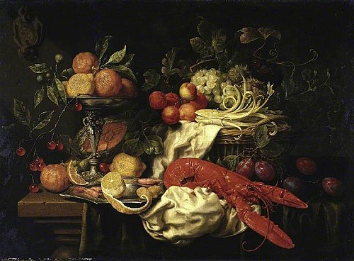 Still-life with a lobster, 1660, Joris van Son