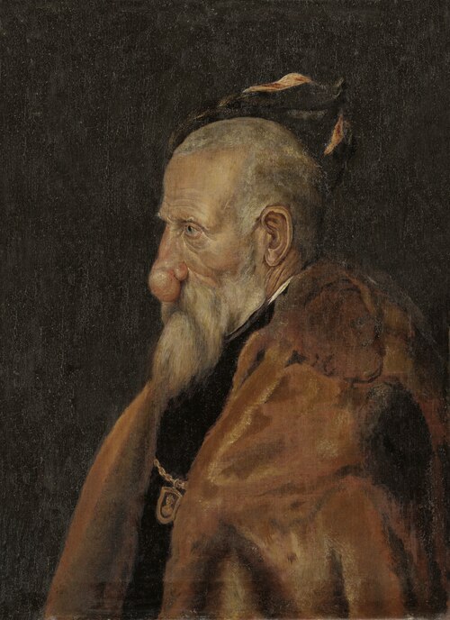 Gammal man med utväxt på näsan, 1709, Erik Sparre