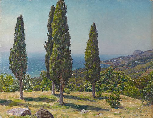cypresses. Crimea, , Apollinaire Vasnetsov