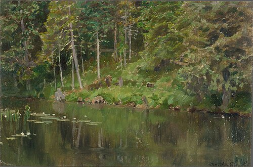 Abramtsevo. Forest shore, , Apollinaire Vasnetsov