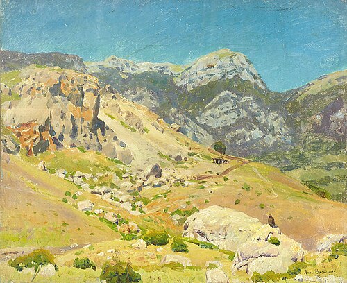 Avunda mountain. Gurzuf, 1887, Apollinaire Vasnetsov