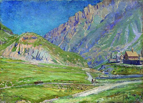 Mountain landscape, 1895, Apollinaire Vasnetsov