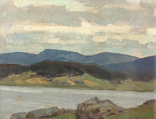 Sinyaya mountain and Kushva pond, 1890, Apollinaire Vasnetsov