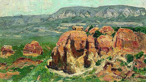 Red rocks in Kislovodsk, , Apollinaire Vasnetsov