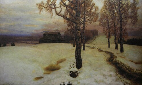 Spring thaw, 1901, Apollinaire Vasnetsov