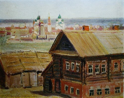 Cowsheds, 1911, Apollinaire Vasnetsov