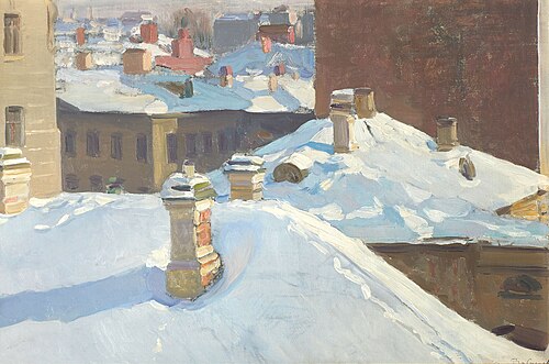 Winter city, 1925, Apollinaire Vasnetsov