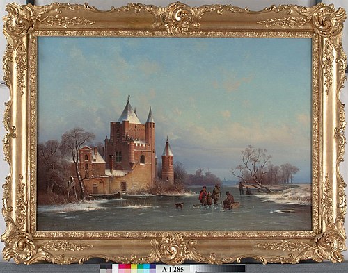 Vinterlandskap från Holland, 1851, Joseph Magnus Stäck