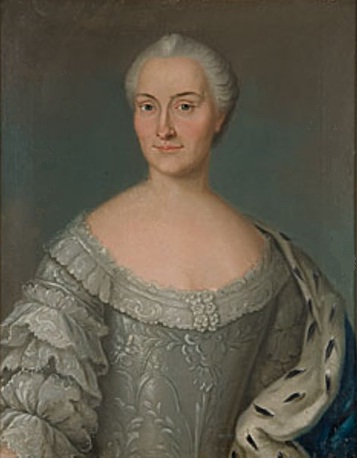 Porträtt av kunglig dam, 1752, Johan Stålbom