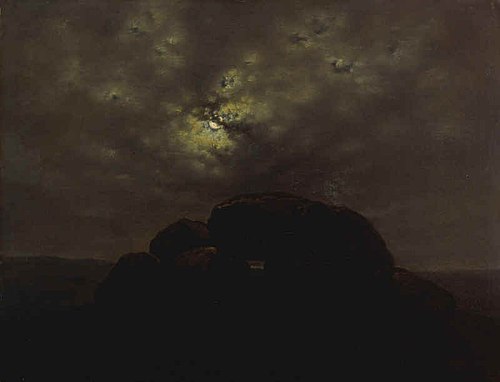 Burial mound by moonlight, 1820, Carl Gustav Carus