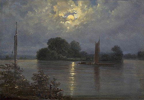 Full Moon near Pillnitz, , Carl Gustav Carus