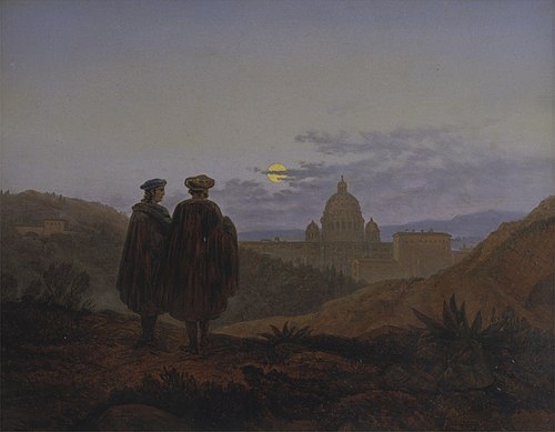 Memories of Rome II (Raphael and Michelangelo at the Sight of St. Peter), 1839, Carl Gustav Carus