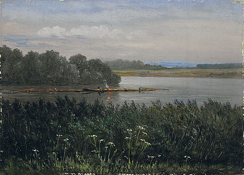 Elbe island near Pillnitz, 1832, Carl Gustav Carus
