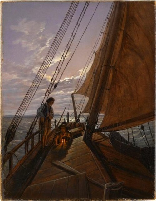Sailboat, 1900, Carl Gustav Carus
