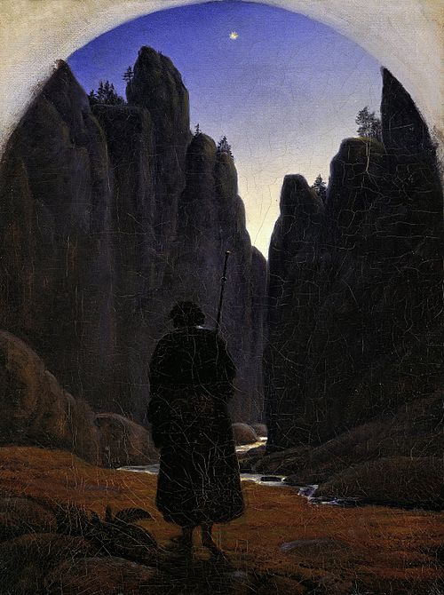 Pilgrim in a Rocky Valley, 1820, Carl Gustav Carus