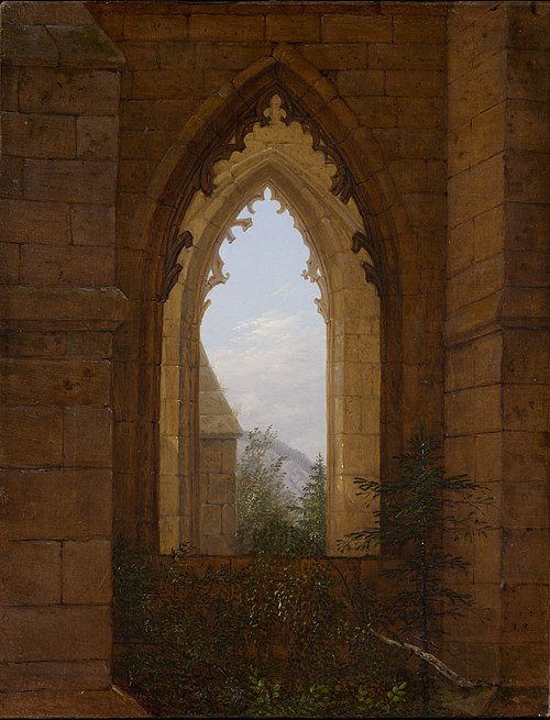 Gothic Windows in the Ruins of the Monastery at Oybin, 1828, Carl Gustav Carus