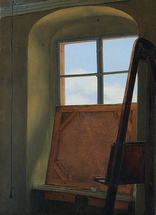 The studio window, 1823, Carl Gustav Carus
