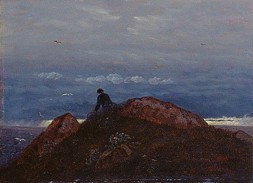 Dolmen with resting hiker, 1819, Carl Gustav Carus