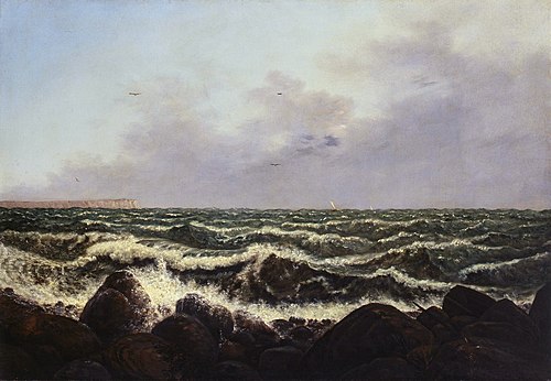 Surf at Rügen, 1819, Carl Gustav Carus