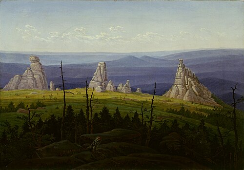 The „Three Stones“ in the Giant Mountains, 1826, Carl Gustav Carus