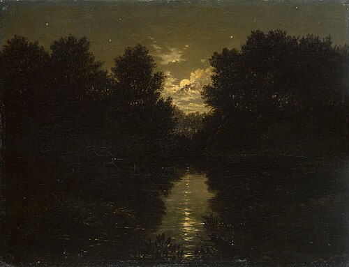 Moonlit landscape, 1859, Carl Gustav Carus