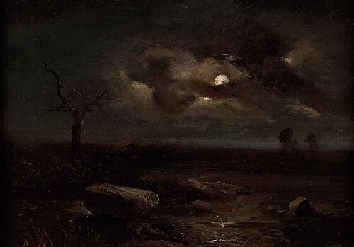 Moonlit landscape, 1830, Carl Gustav Carus