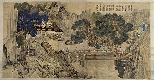 金廷标乾隆皇帝宫中行乐图轴, , Jin Tingbiao