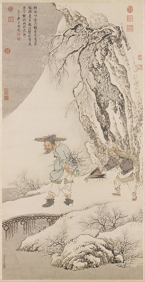 清金廷標鍾馗探梅　軸, , Jin Tingbiao