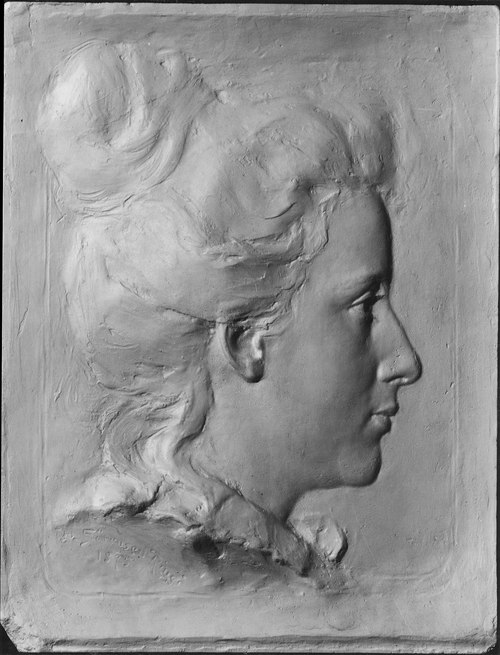 Jeanne de Tramcourt, 1875-1952, gift med skulptör Christian Eriksson, 1895, Harald Sörensen-Ringi